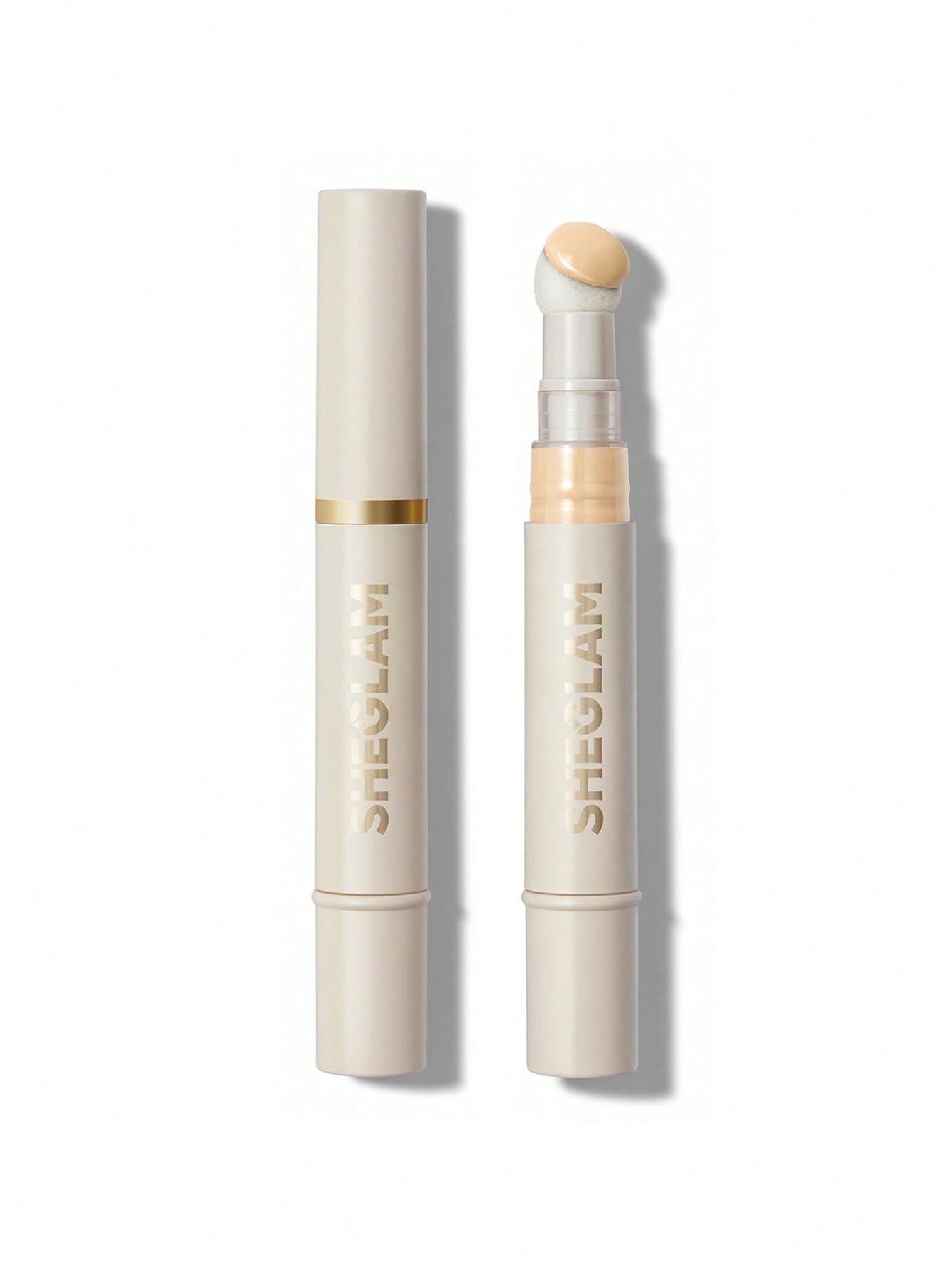 SHEGLAM Complexion Boost Concealer Sponge-Head Applicator Matte Liquid Concealer Long Lasting Brightening Color Corrector Weightless All-Day Long Lasting Hydrating Concealer-Buttercream