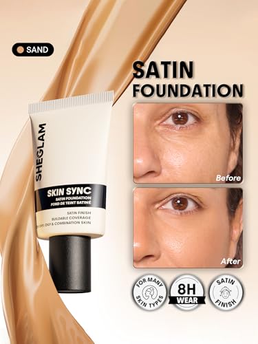 SHEGLAM Skin Sync Satin Foundation-Sand