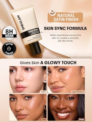 SHEGLAM Skin Sync Satin Foundation-Sand